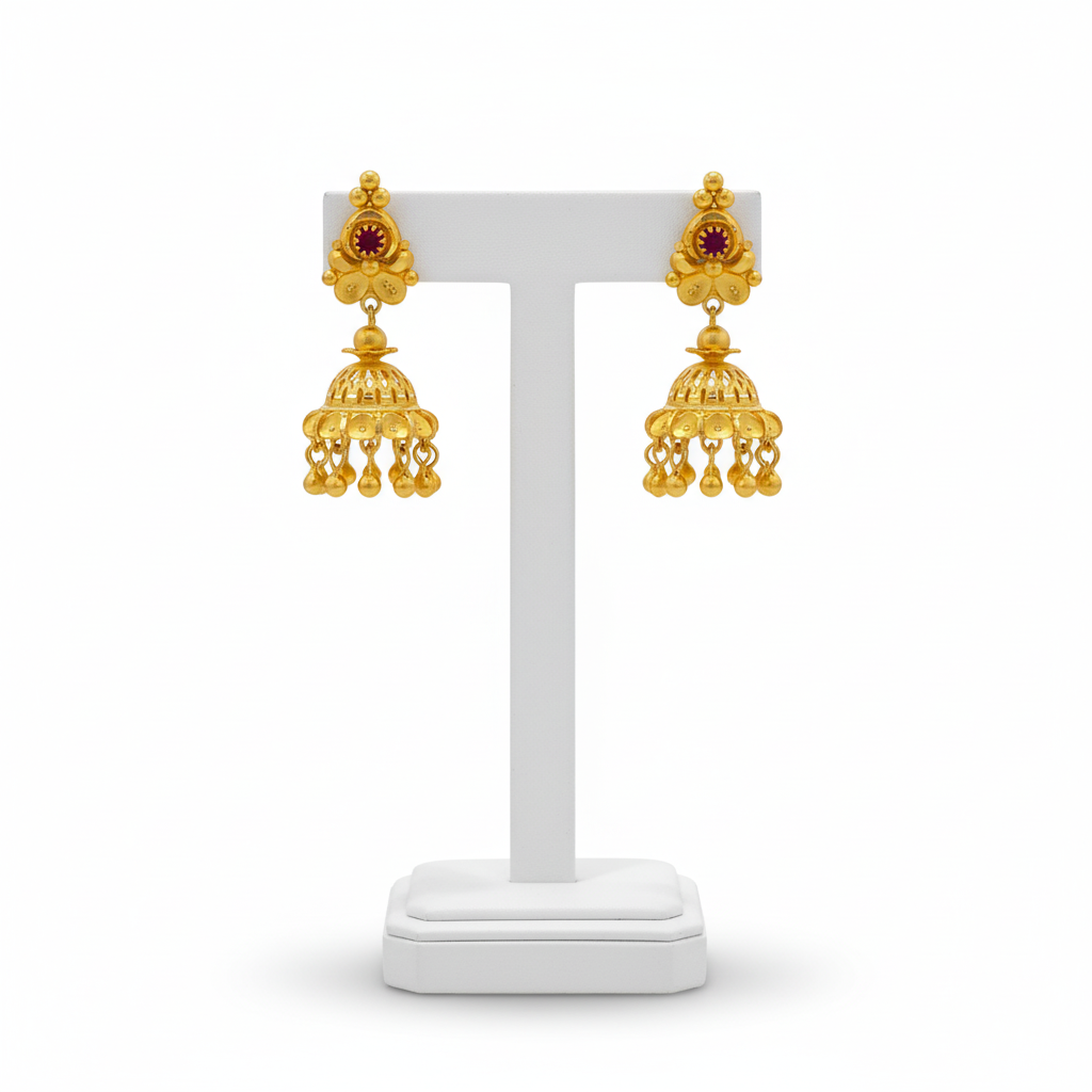 Antique South Indian Bridal Jhumka 22k gold Antique South Indian Bridal Jhumka 22k gold