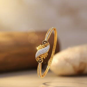 Classic Swirl Empress women daily wear Bangle 22k gold