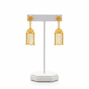 Classic dangling jhumkas 22k gold
