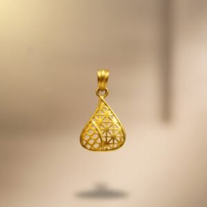 Contemporary patterned Openwork designer pendent 22k gold