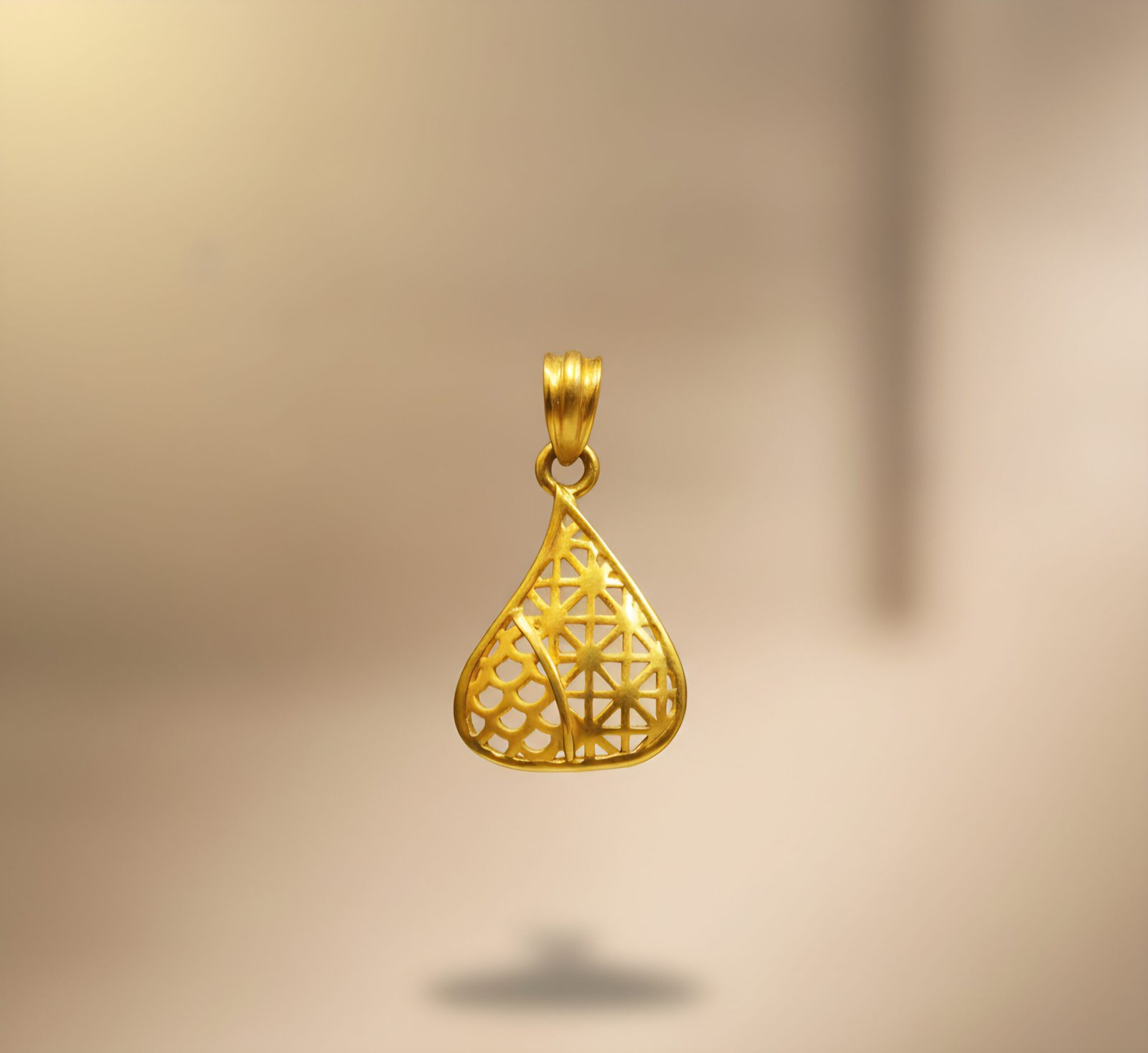 Contemporary patterned Openwork designer pendent 22k gold Contemporary patterned Openwork designer pendent 22k gold