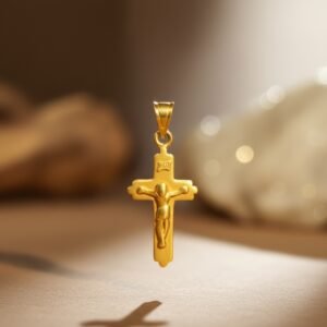 Cross with Jesus christ pendent 22k gold