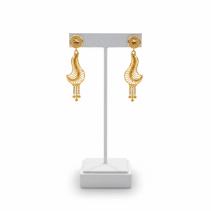 Designer Dangle Earrings for Weddings 22k gold