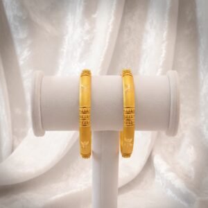 Embossed Heirloom Tradition Charm women's daily wear Bangle 22k gold