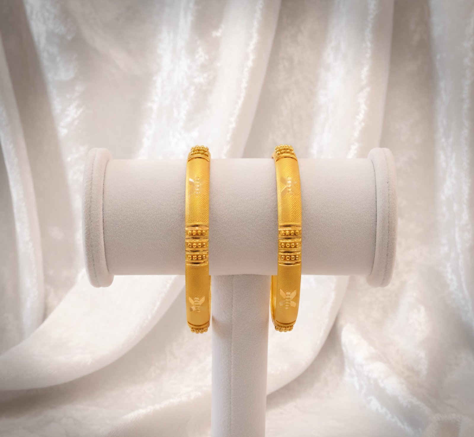 Embossed Heirloom Tradition Charm women's daily wear Bangle 22k gold Embossed Heirloom Tradition Charm women's daily wear Bangle 22k gold