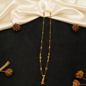Gold black bead Fancy bridal mangalsutra 22k gold