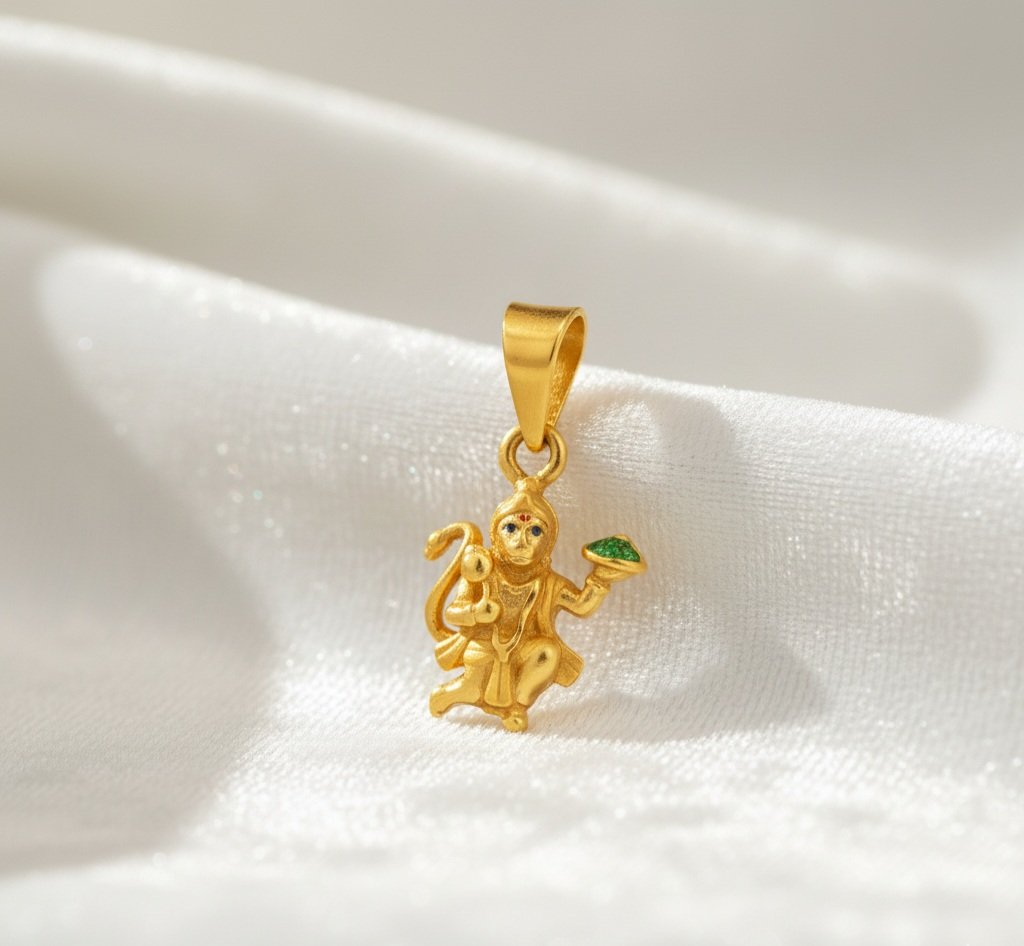 Lord hanuman ji with dronagiri parvat pendent 22k gold Lord hanuman ji with dronagiri parvat pendent 22k gold
