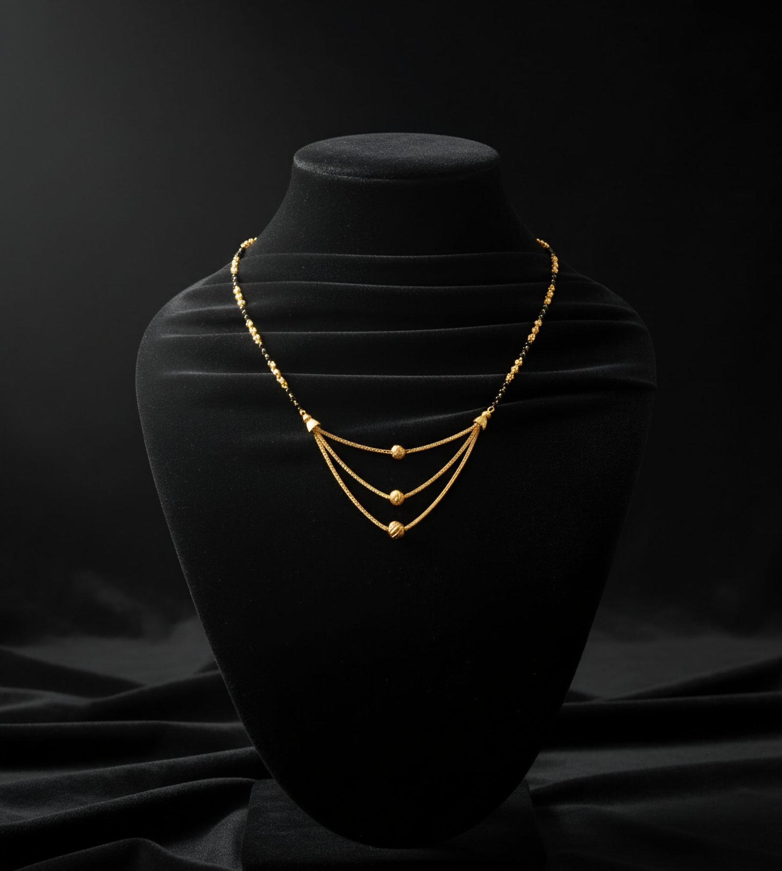 Luxe golden triple layers mangalsutra 22k gold Luxe golden triple layers mangalsutra 22k gold