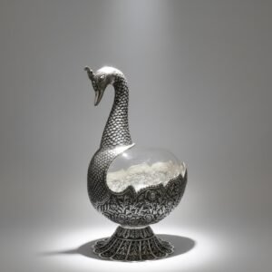 Silver Majestic bird-form vessel