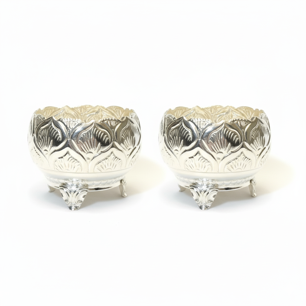 Silver designer kumkum battlu Silver designer kumkum battlu