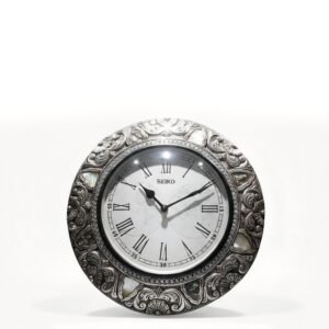 ​Silver time clock Filigree Timepiece
