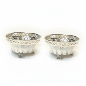 Silver wide design with shell legs kumkum battlu